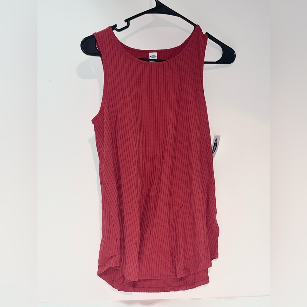 Old Navy Ribbed Red Tank Top
